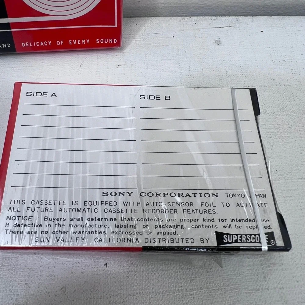 Sony C-60 Auto-Sensor Blank Audio Cassette Tapes 60 Minute Vintage NOS‎ Lot of 2
